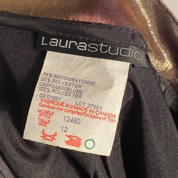 Vintage 1990s IRIDESCENT Grunge Floral Maxi Skirt! Medium - Picture 8 of 10